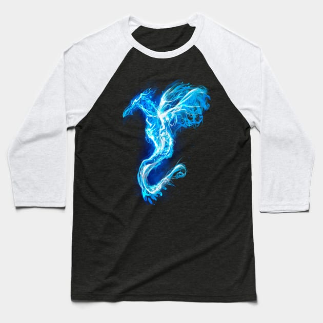 Blue Dragon Baseball T-Shirt by alnavasord